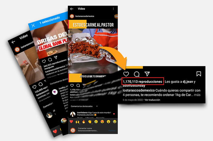 captura de pantalla de casos de éxitos de agencia de marketing para restaurantes